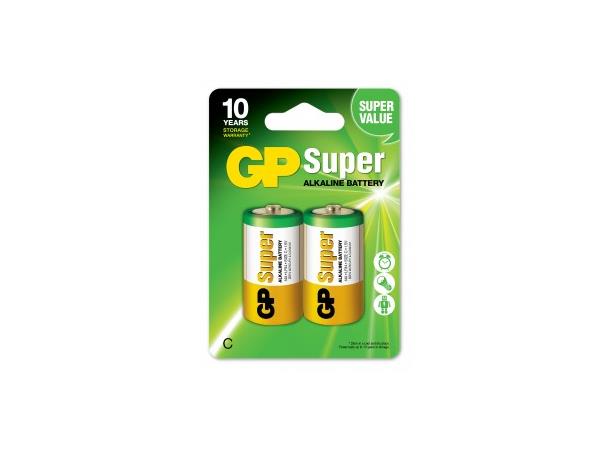 GP Super Batteri LR-14 C-cell 2pk 